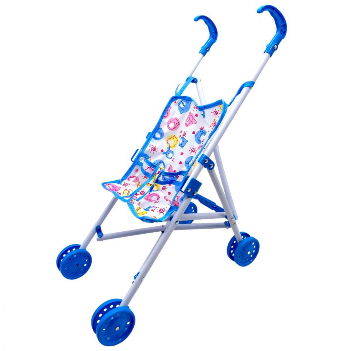 Коляска с куклой сидячая H01-63 в шарик р. 62x20см YG Toys  фото 4