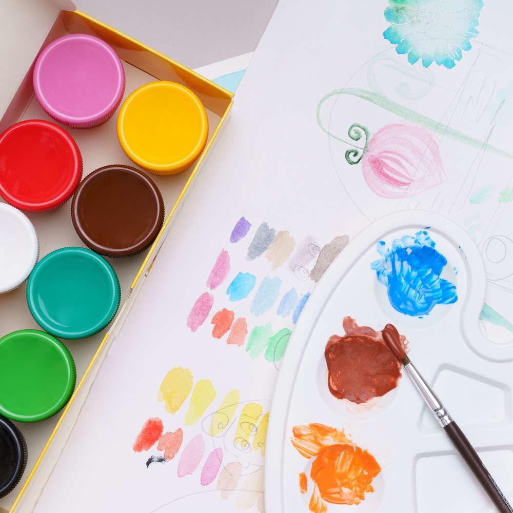 Фарби гуашеві 10 кольорів (різні кольори)  фото 4