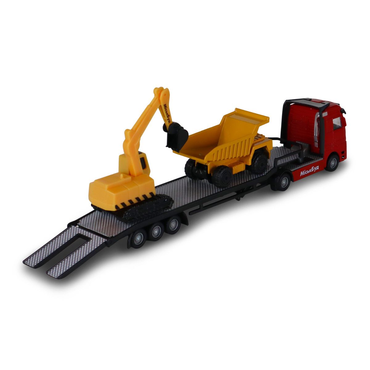 Ігровий набір - АВТОПЕРЕВІЗНИК (автоперевізник, самоскид, екскаватор, акс. )  фото 4