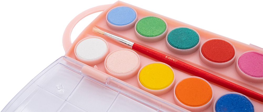 Фарби акварельні пастельні кольори 12 кольорів  фото 4