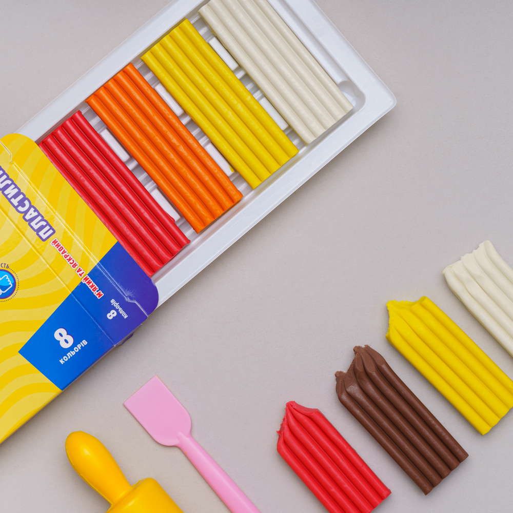 Пластилін прямокутний, (8 кольорів)  фото 4