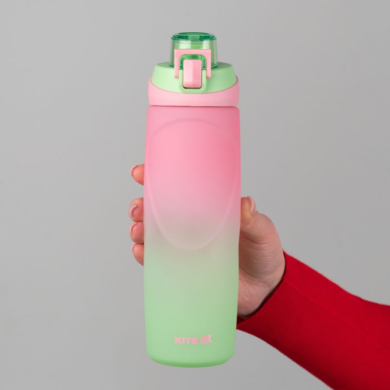 Пляшечка для води 760 мл, рожево-салатова  фото 4