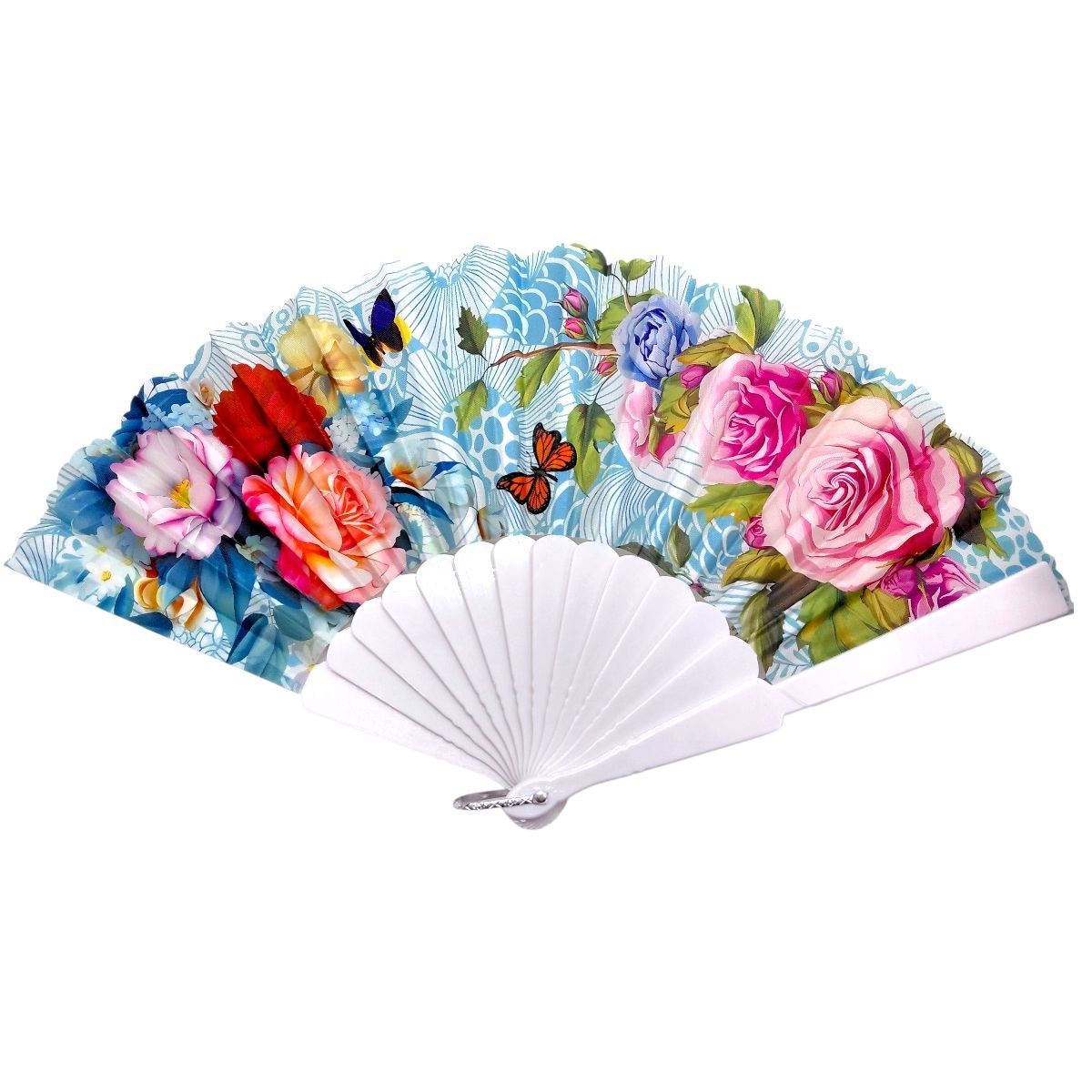 Аксесуар віяло, ручний (МІКС ВИДІВ), квітковий принт  фото 4