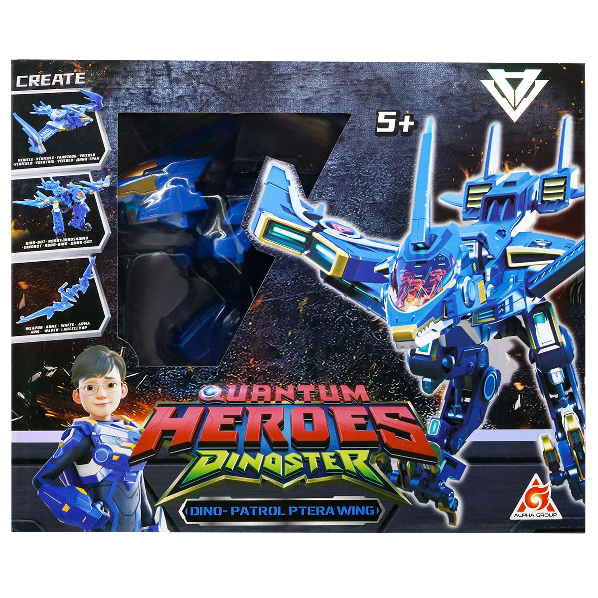 Динозавр-трансформер Dinoster - Мега Дино-Петрол Птера Винг  фото 4