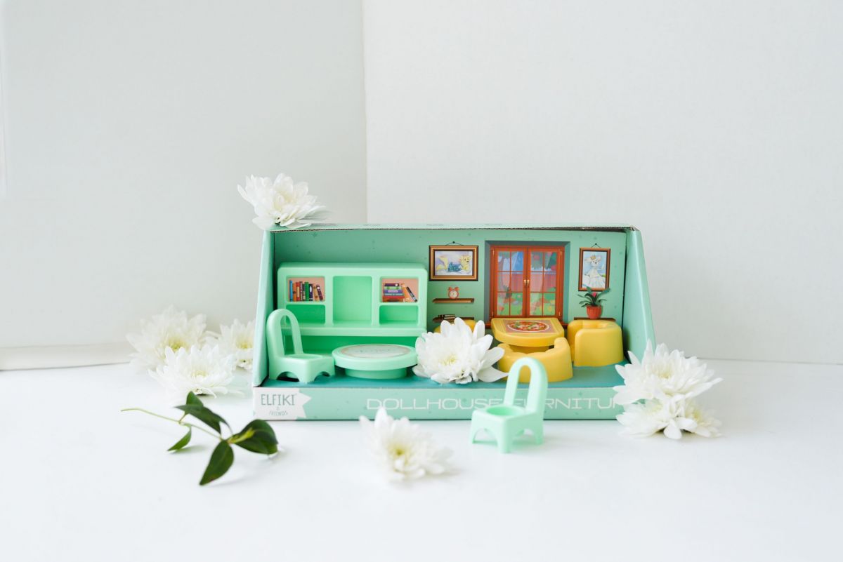 Набір меблів для ляльок (вітальня) 8 елементів  фото 4