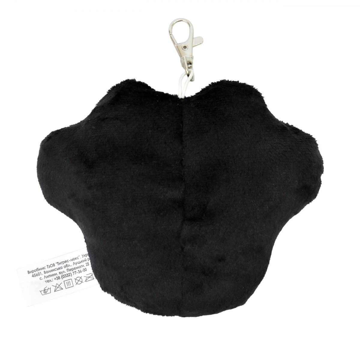 Брелок "Лапка", (чорний), металева застібка  фото 4