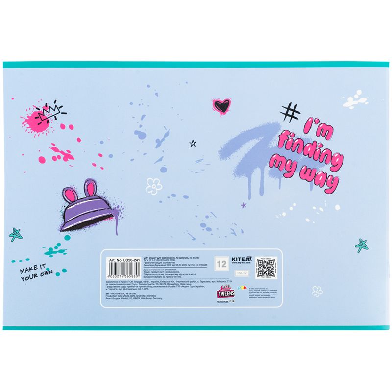 Зошит для малювання, 12 арк. , скоба, гібр.  лак + УФ лак,  LO  фото 4