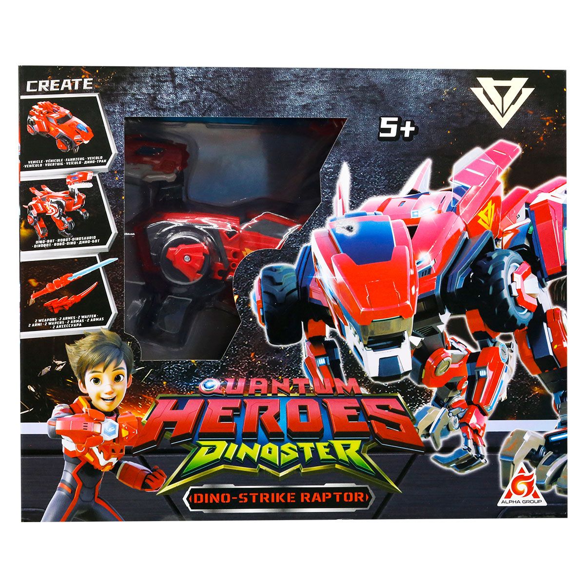 Динозавр-трансформер Dinoster - Мега Дино-Страйк Раптор  фото 4