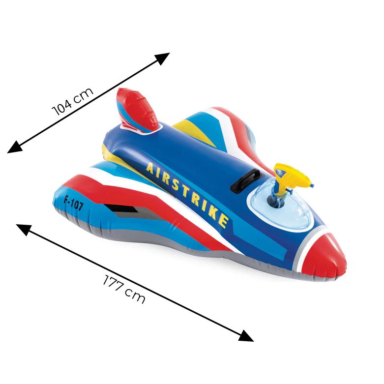 Надувной плот Самолет (возраст 3+) 117cmX104cm (СИНИЙ)  фото 4