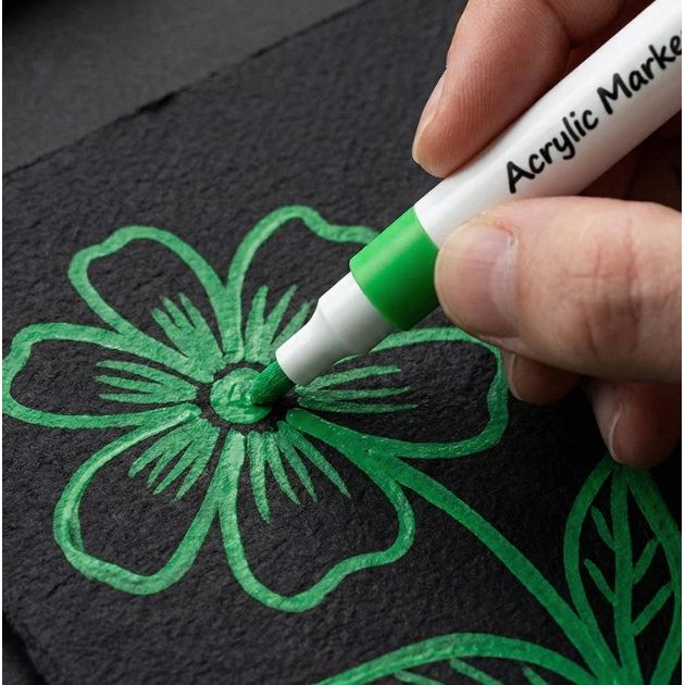 Маркери акрилові "Jumbo Kite Creative" 12 кольорів  фото 4