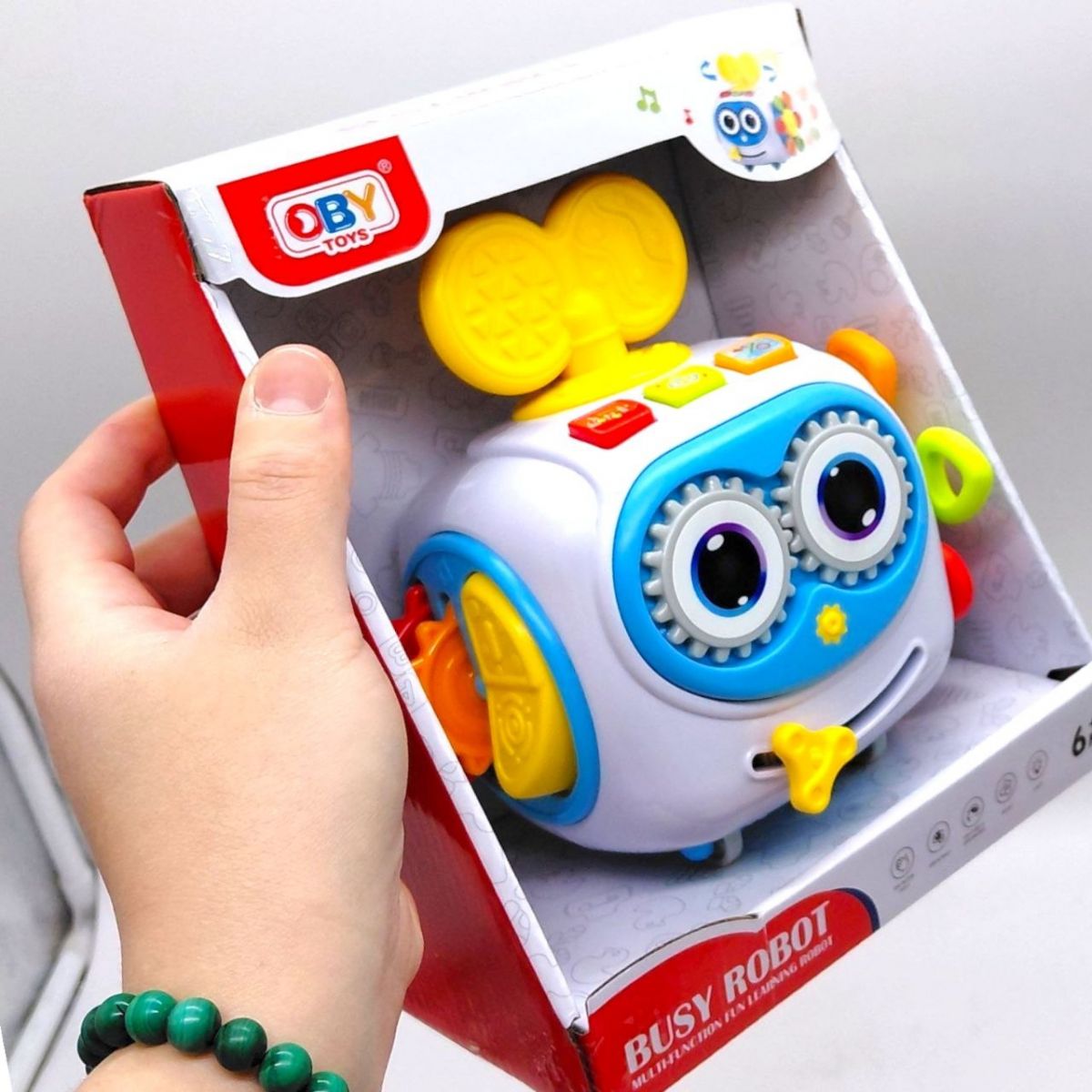 Бізібол-робот для розвитку дрібної моторики (музика, світло, кор. 20*10,5*16,6 см)  фото 4