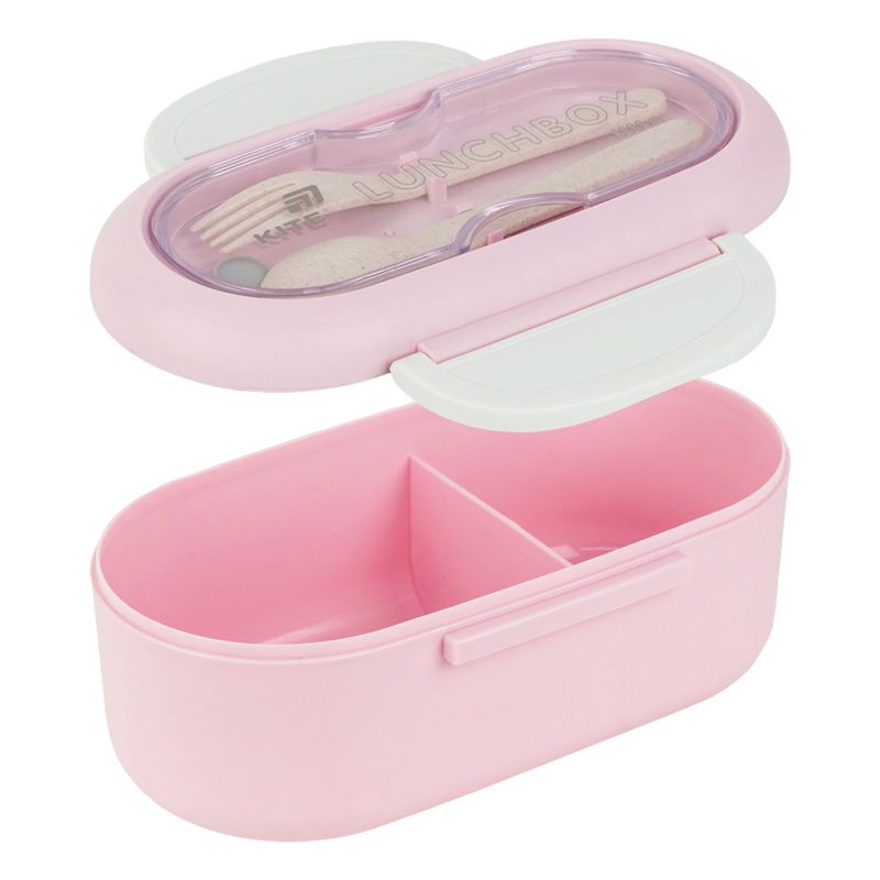 Ланчбокс з розділювачем 1000 мл, пудровий  фото 4