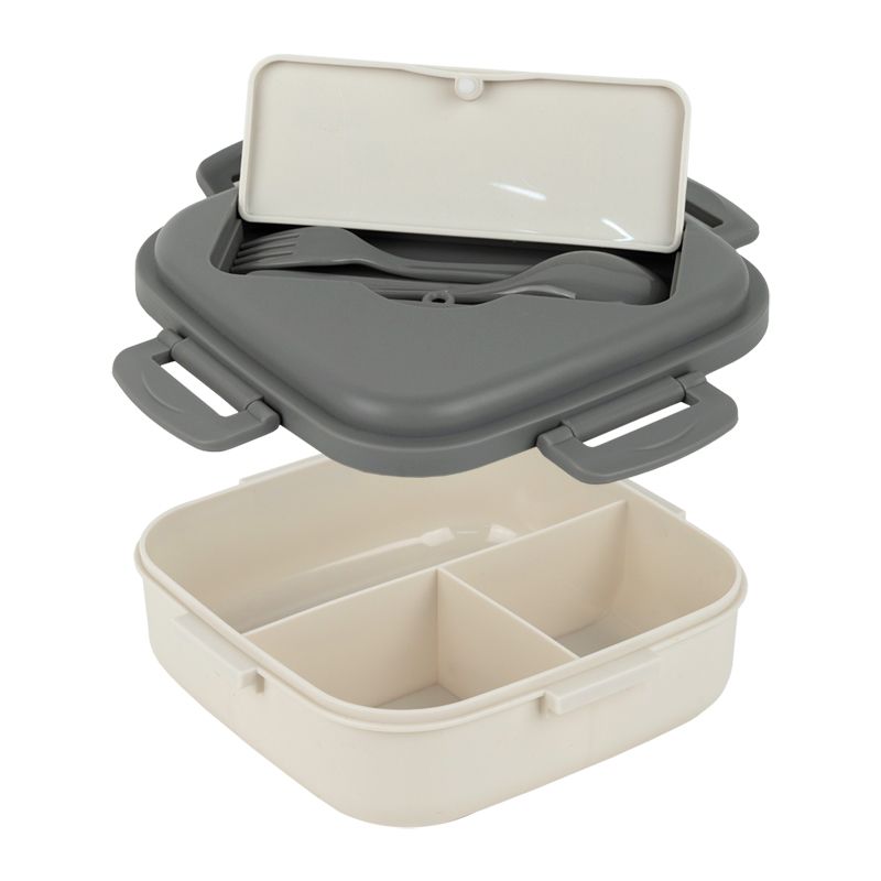 Ланчбокс з розділювачем 1100 мл, сірий  фото 4