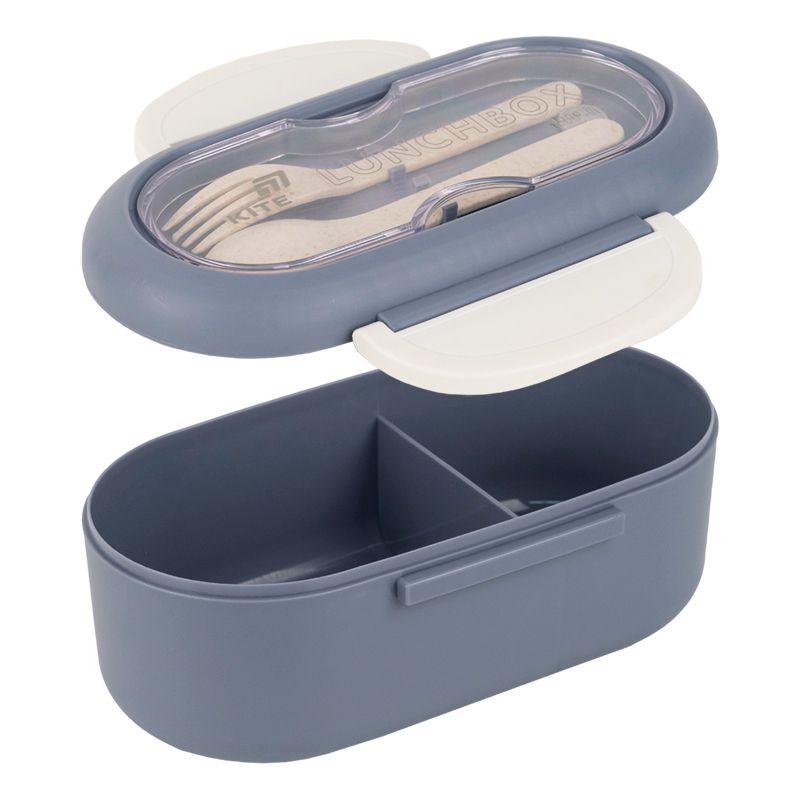 Ланчбокс з розділювачем 1000 мл, сірий  фото 4
