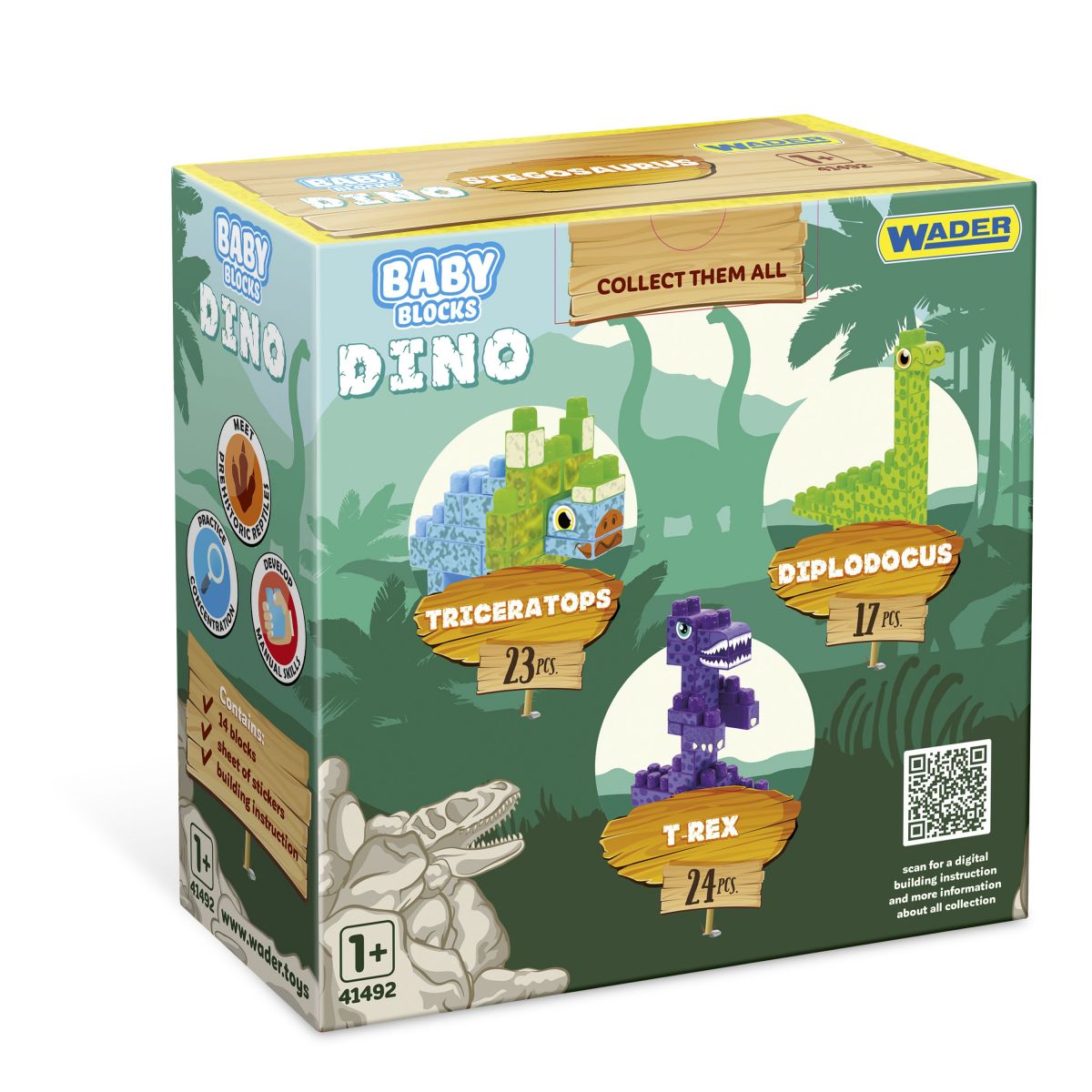 Baby Blocks конструктор Діно - стегозавр  фото 4