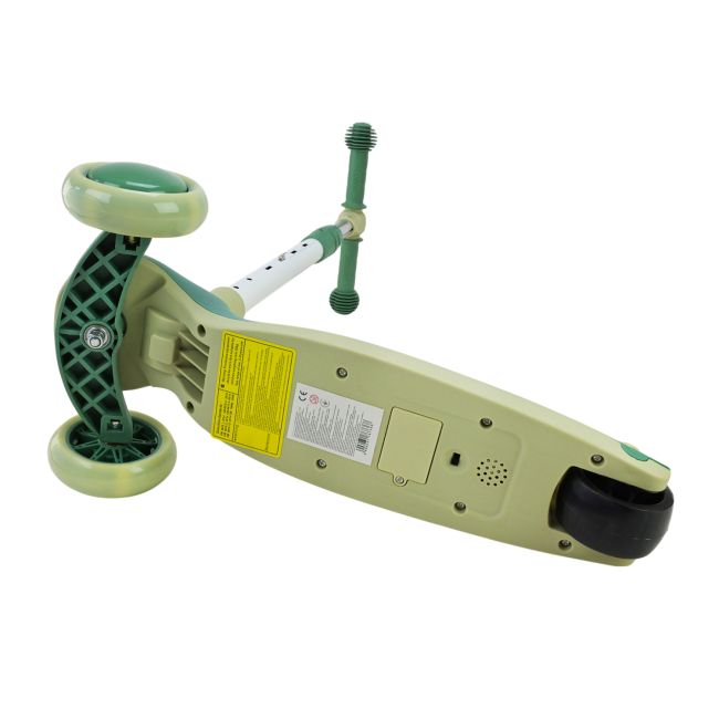 Самокат дитячий 3-х коліс, 2 колеса - PU світло, заднє - пластик, у коробці (ЗЕЛЕНИЙ)  фото 4