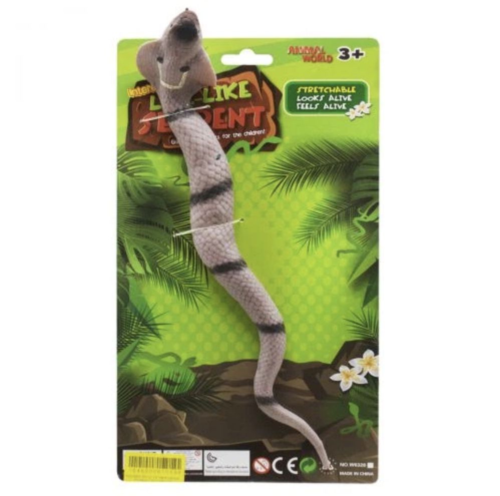 Уцінка.  Змія-тягучка "Кобра", бежевий - Розірвана резина на іграшці  фото 4