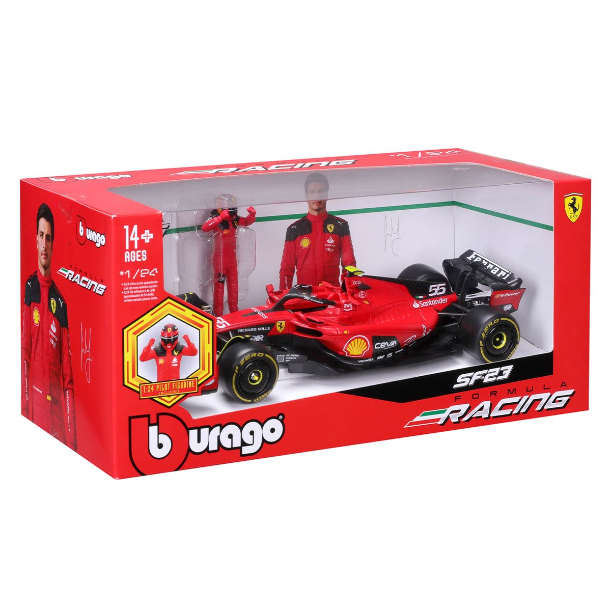 Автомодель с фигуркой - Ferrari SF-23 (1:24)  фото 4