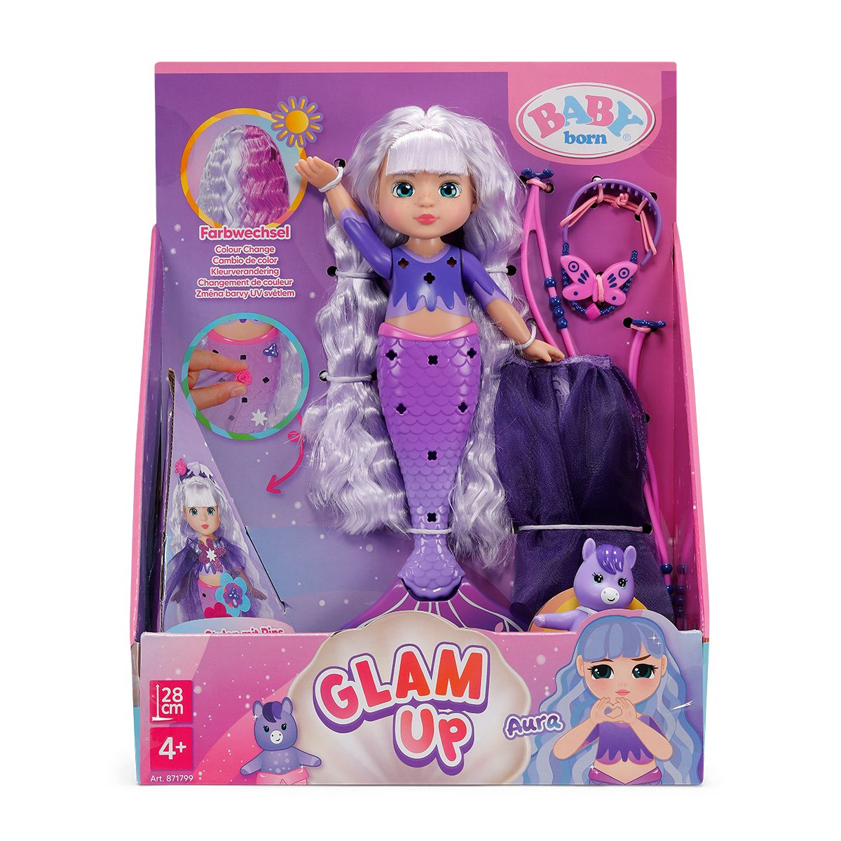 Кукла Baby Born серии Glam Up – Русалочка Аура (28 см)  фото 4