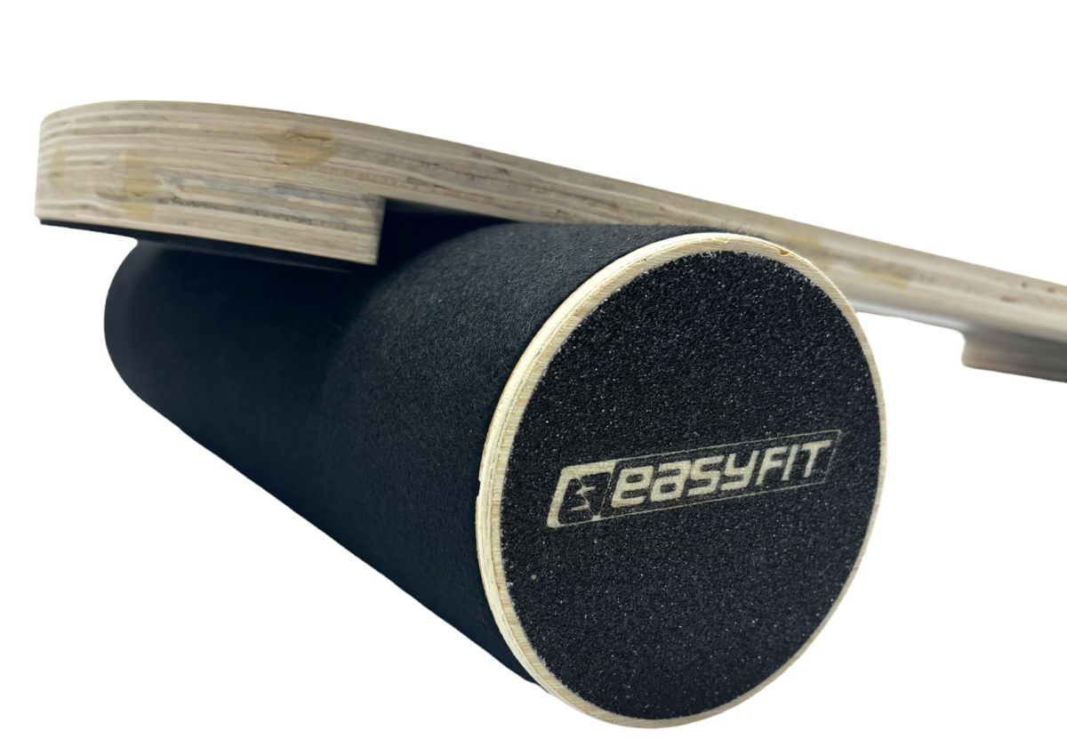 Балансировочная доска EasyFit баланс борд с валиком черный  фото 4