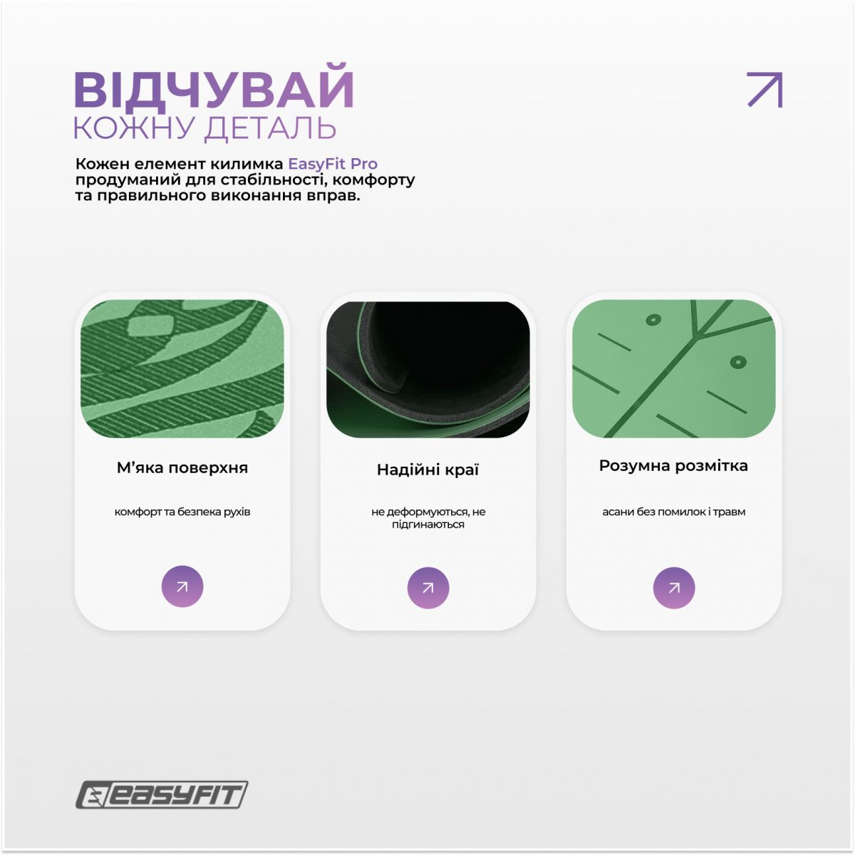 Коврик для йоги профессиональный EasyFit Pro каучук 5 мм Зеленый  фото 4