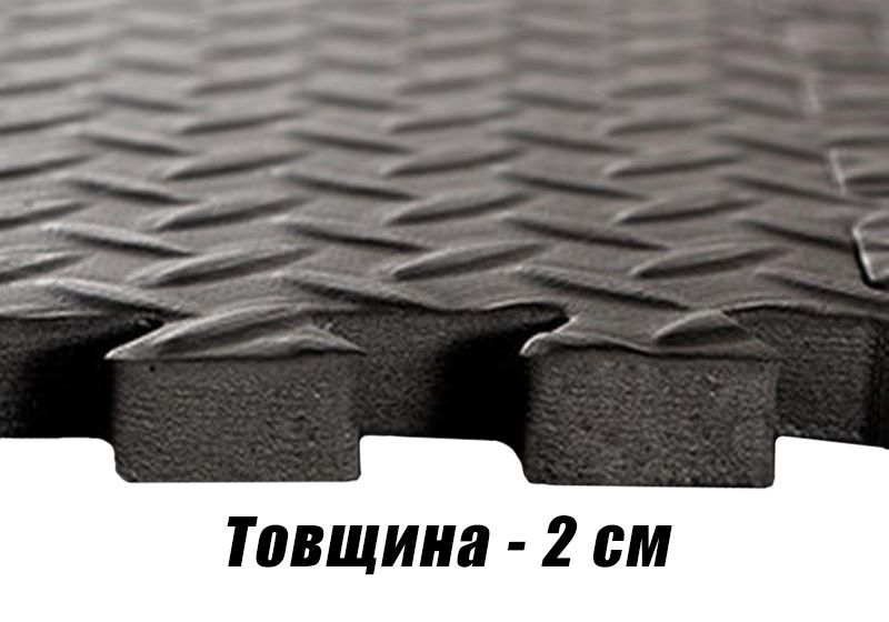 Татамі мат EasyFit SwallowTail-2 4 шт (60х60х2 см) пазл ластівчин хвіст з бортиком  фото 4