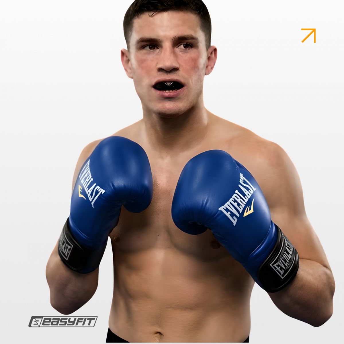Боксерские перчатки Everlast 6 унций (6 oz) синие  фото 4