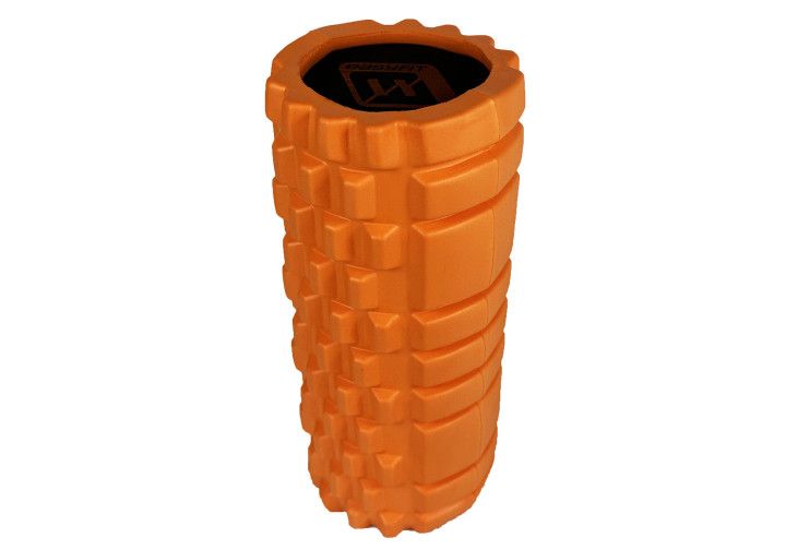 Массажный ролик EasyFit Solid Roller v. 1. 1s 33 см оранжевый  фото 4