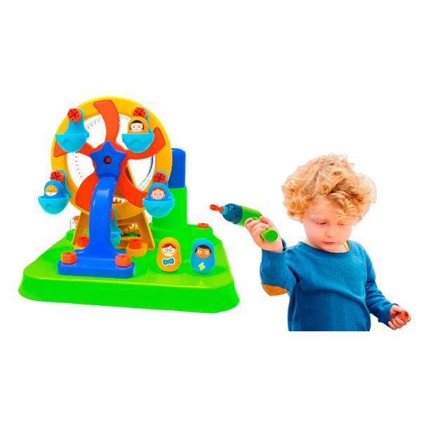 Набор для сборки Edu-Toys Колесо обозрения с инструментами 46 деталей  фото 4
