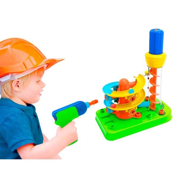 Набор для сборки Edu-Toys Горка-спираль с инструментами 55 деталей  фото 4