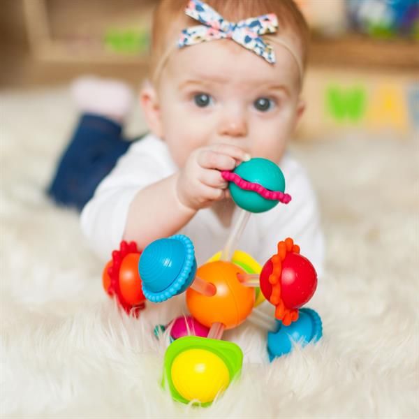 Прорезыватель Fat Brain Toys Wimzle Сенсорные шары  фото 4