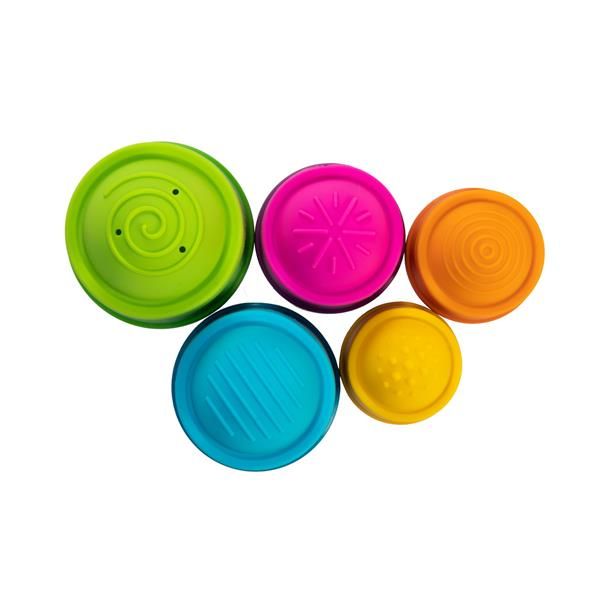 Пірамідка Fat Brain Toys dimpl stack Чашки 5 шт  фото 4