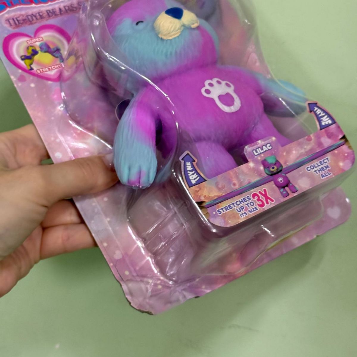 Уценка.  Игрушка-тянучка "Стрейчапалз" 14см, серия TIE DYE BEARS (ВИД1) - Замят угол  фото 4