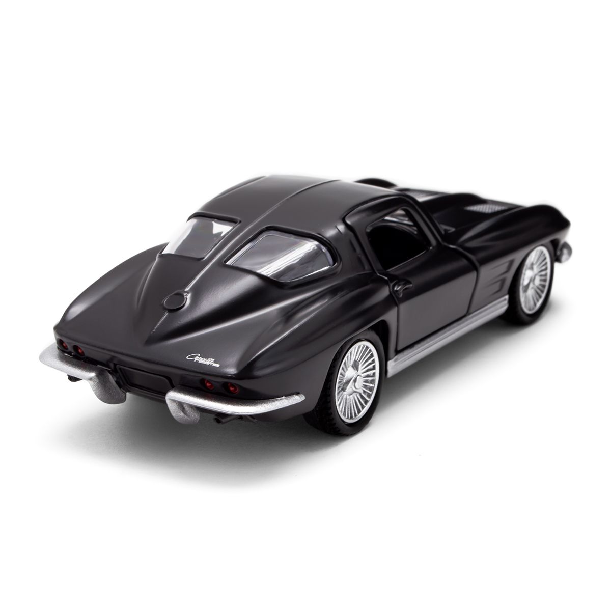 Автомодель - CHEVROLET CORVETTE SPLIT WINDOW 1963 (матовий чорний)  фото 4