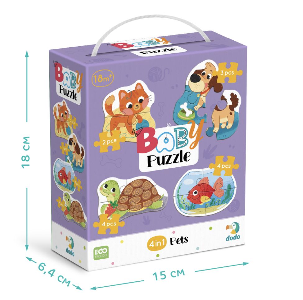 Пазл 4 в 1 «Baby puzzle.  Домашні тварини»  фото 4