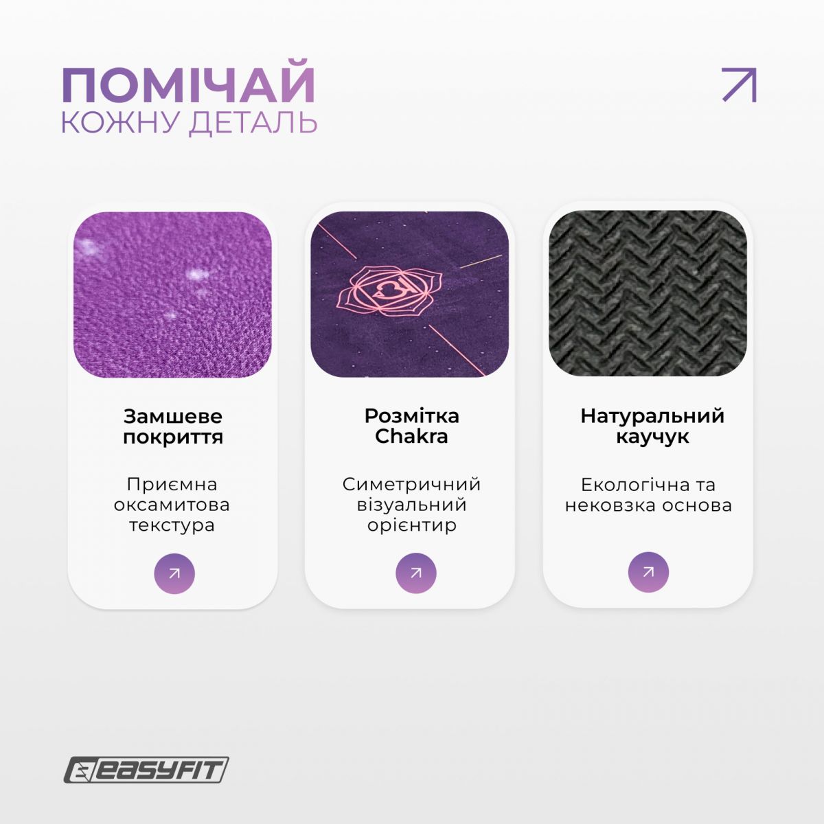 Коврик для йоги EasyFit Chakra Flow (замша-каучук)  фото 4