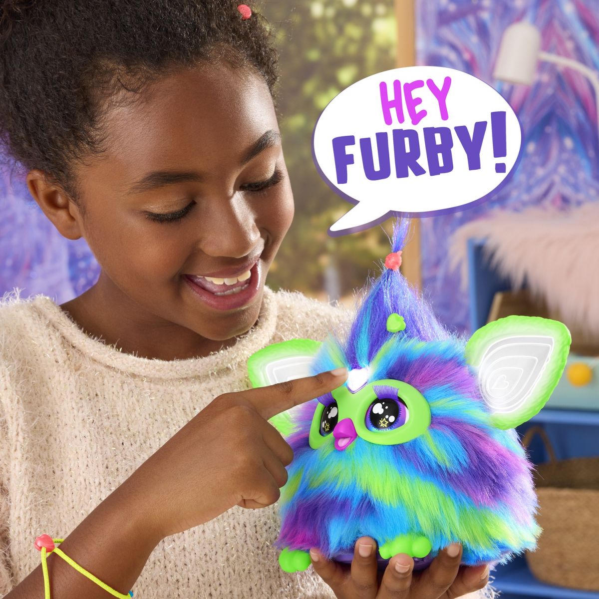 Игрушка интерактивная Furby Aurora Furbealis Голубой  фото 4