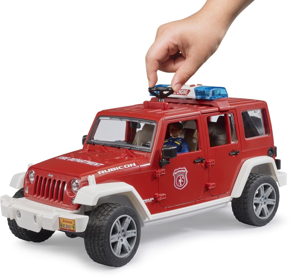 Набір іграшковий Пожежне авто JEEP Wrangler Unlimited Rubicon та фігурка пожежного  фото 4