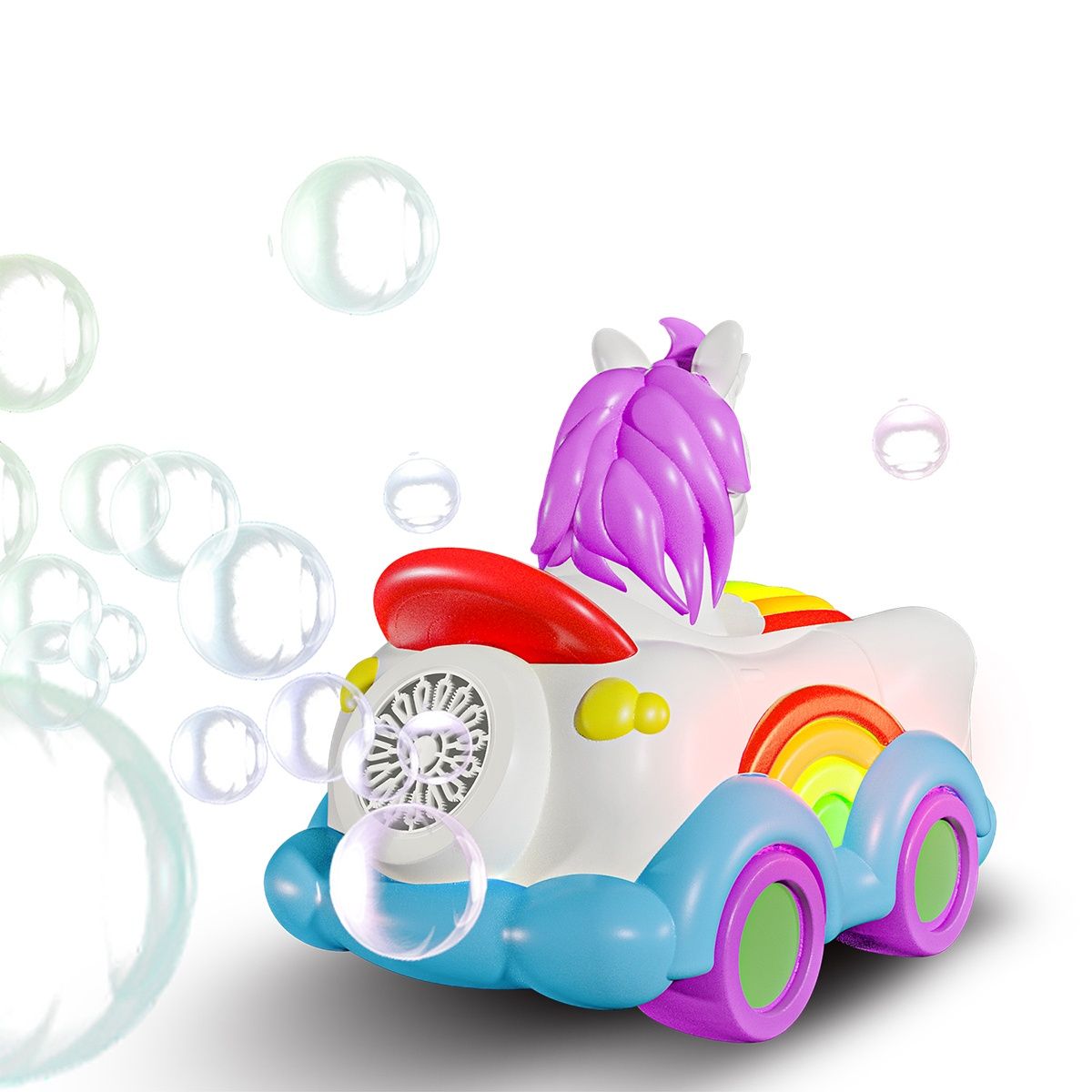 Машинка іграшкова на р/к Unicorn Bubble Car – чарівна машинка з мильними бульбашками  фото 4