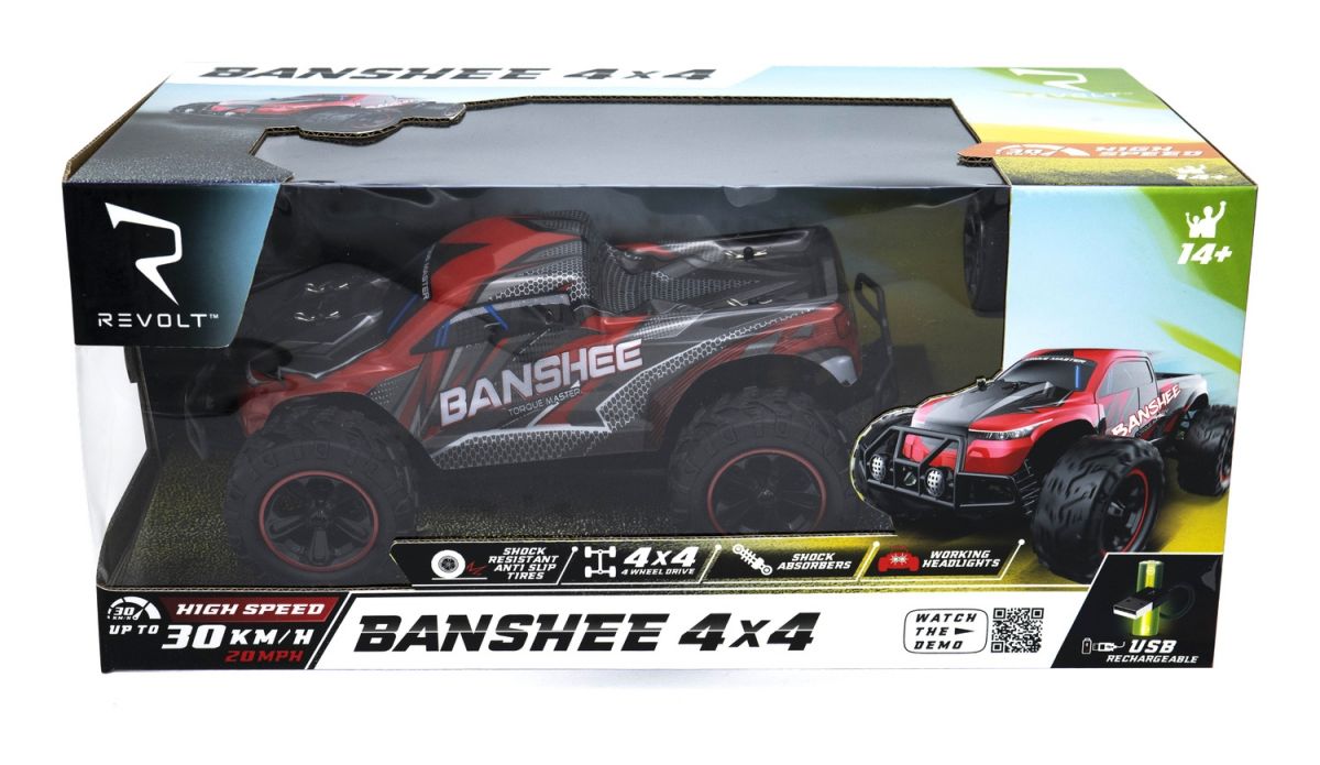 Машинка на р/к Banshee 4x4, 30км/ч, пропорциональное управление, светящиеся фары, 7. 4В/1300мАч  фото 4