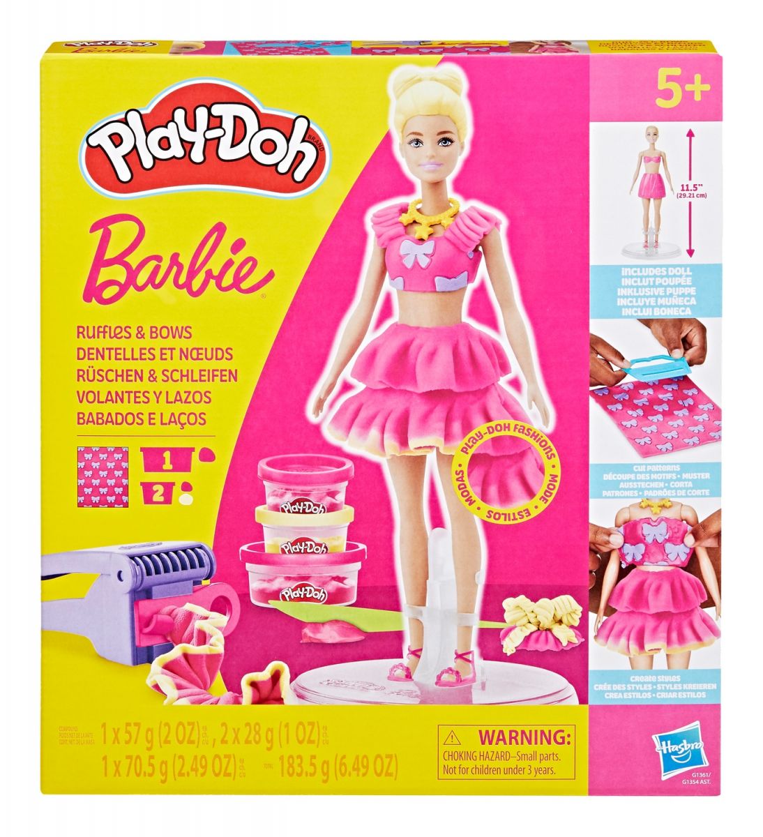 PD Набір для творчості з масою для ліплення Barbie.  Рюші та банти  фото 4