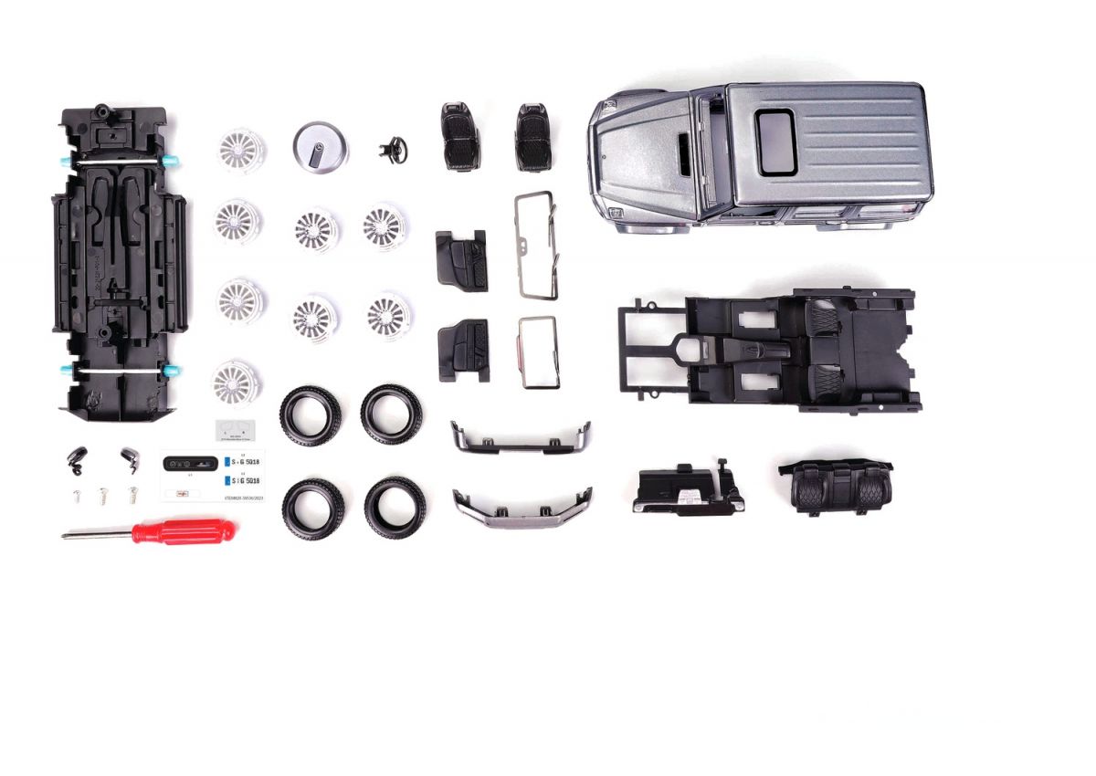 Збірна модель автомобіля 2019 Mercedes-Benz G-Class, масштаб 1:25 сірий  фото 4