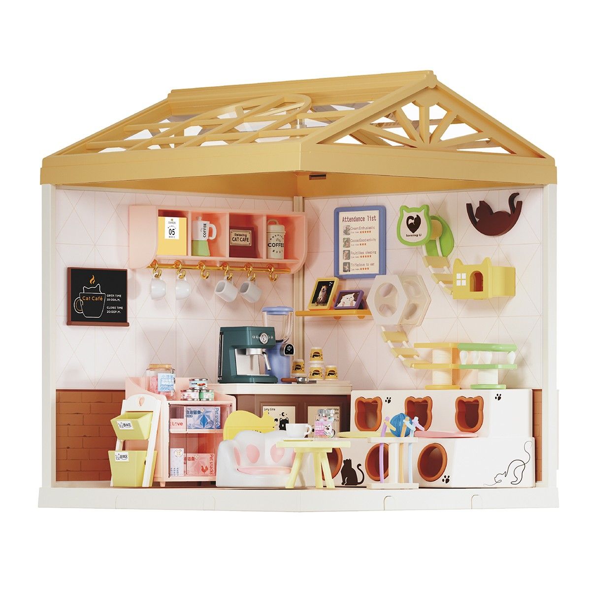 Конструктор-румбокс Mini House серії Інтер'єр – Котокафе (світло)  фото 4