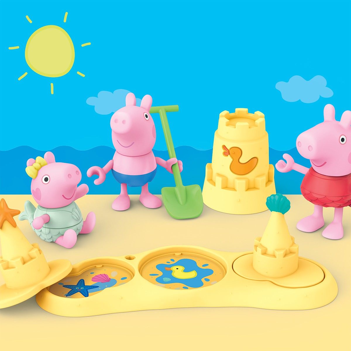 Игровой набор Peppa Figurines – Три маленькие свинки на пляже  фото 4