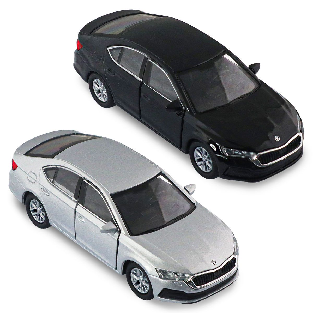 Автомодель - Skoda Octavia (чорний, сріблястий)  фото 4