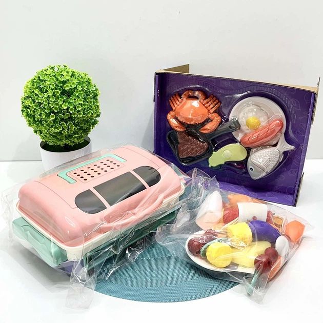 Мастер Гриль WToys, продукты меняют цвет, звук, подсветка, холодный пар (РОЗОВЫЙ)  фото 4
