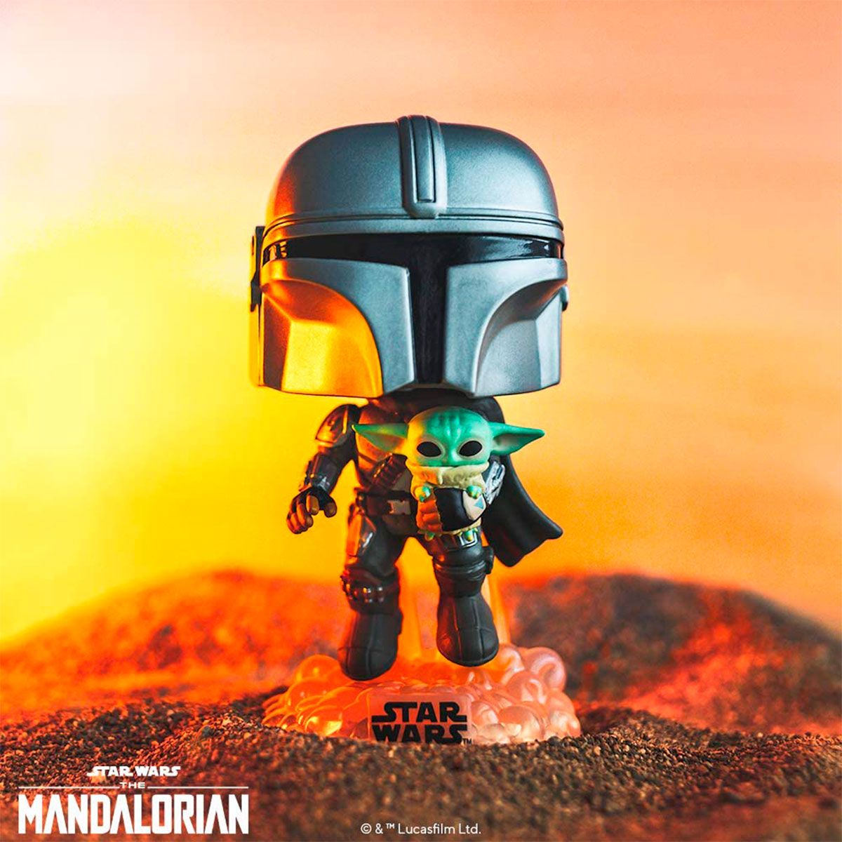 Игровая фигурка Funko Pop! ­ Мандалорец, летящий с малышом  фото 4