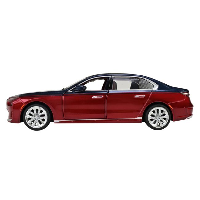 Машина металлическая АВТОПРОМ 1:24 BMW I7 на батарейках, звук, свет  фото 4