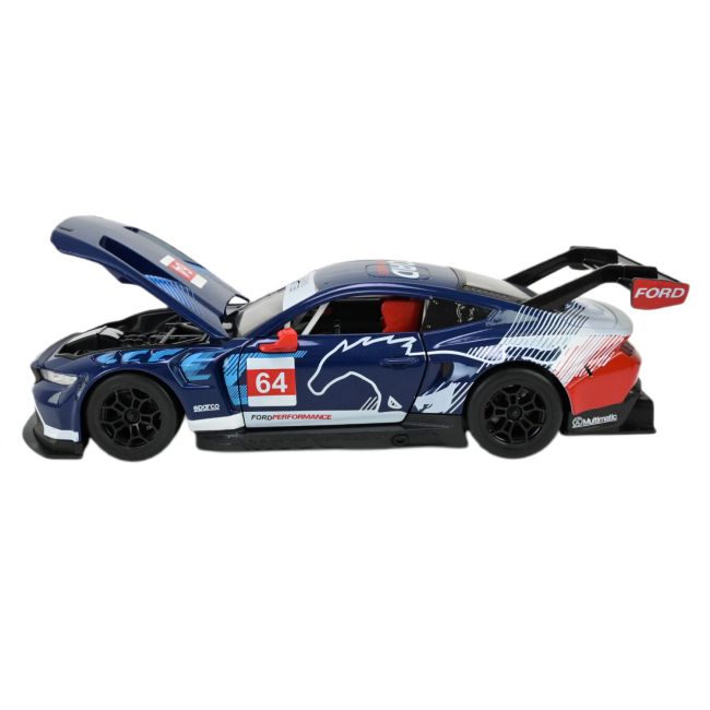 Машина металлическая АВТОПРОМ на батарейках 1:24 Ford Mustang GT3（2024), с звуками, светом  фото 4