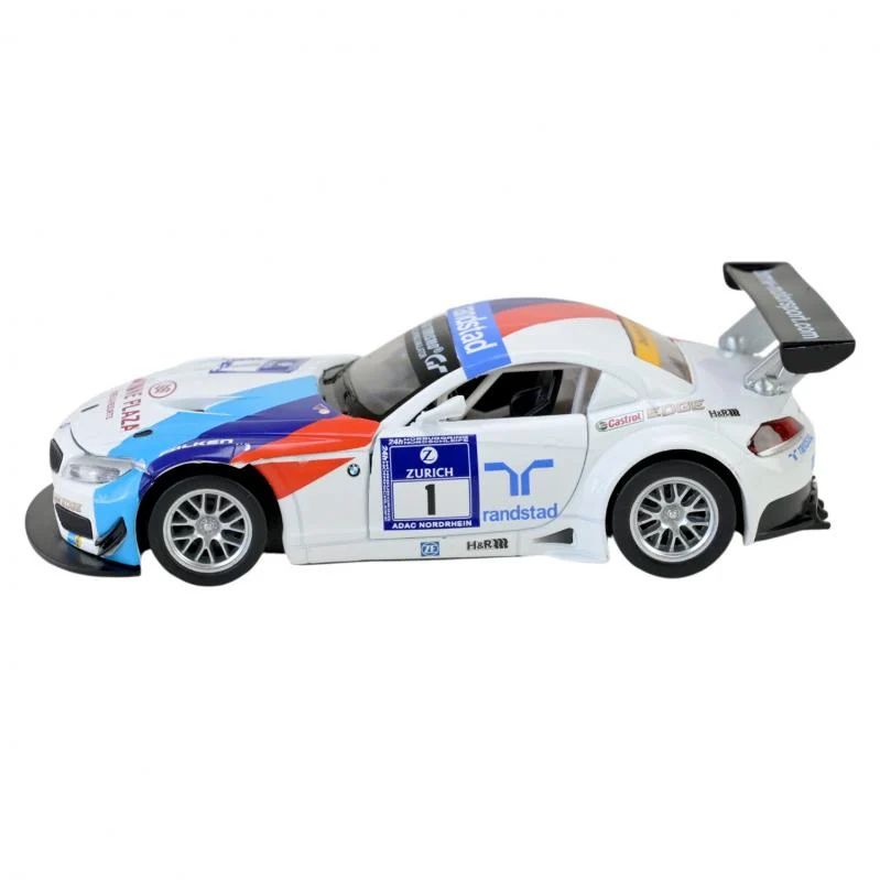 Машина металлическая АВТОПРОМ 1:32 BMW Z4 GT3 на батарейках с звуком, светом  фото 4